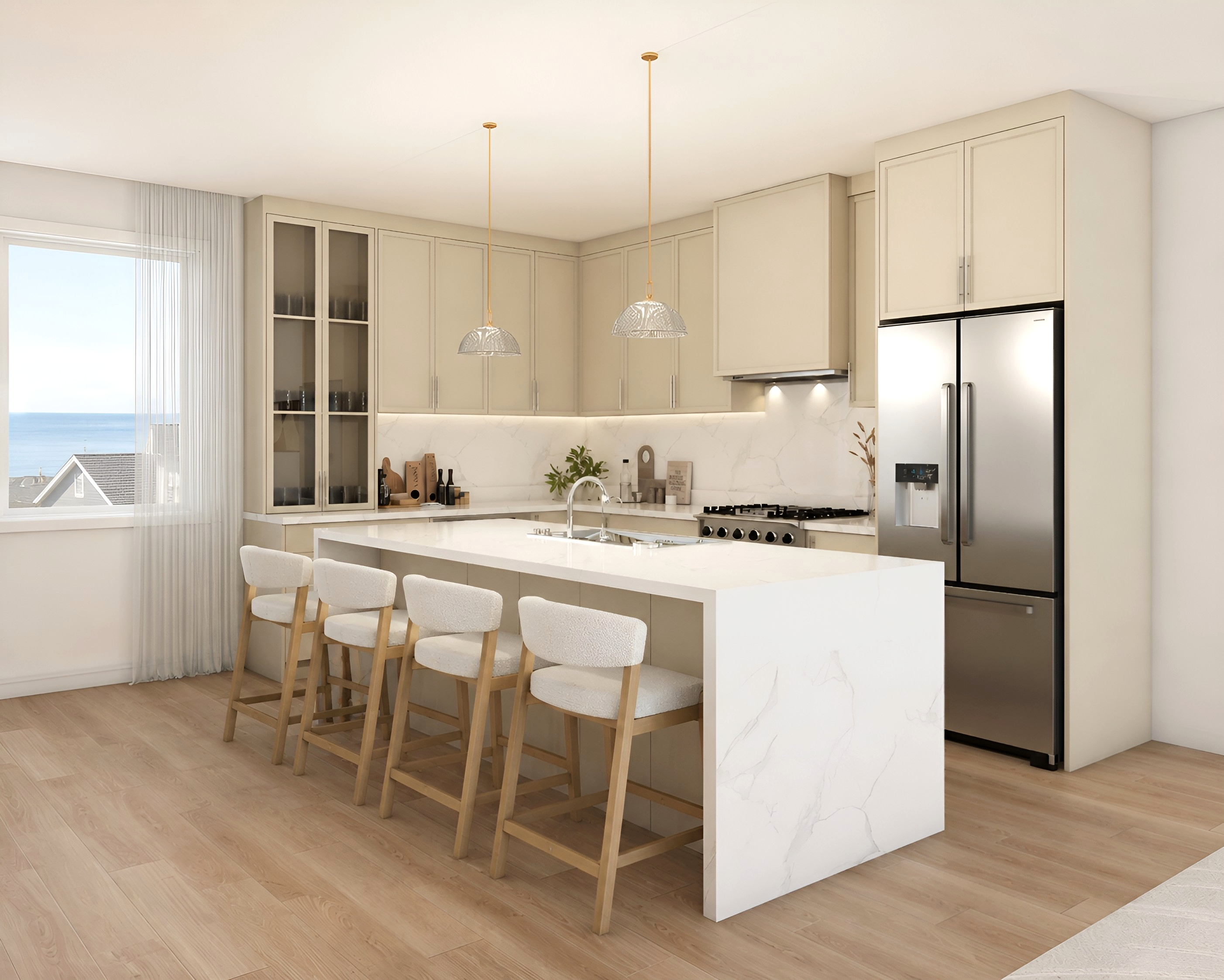 Fern & Oak kitchen rendering, alternate scheme